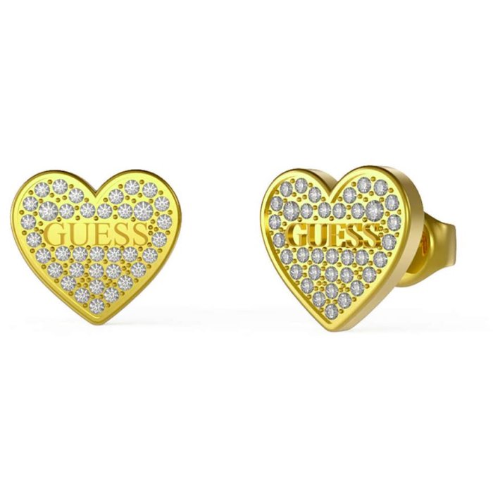 Guess Romantikus aranyozott fülbevaló kristályokkal Studs Party JUBE02173JWYGT/U